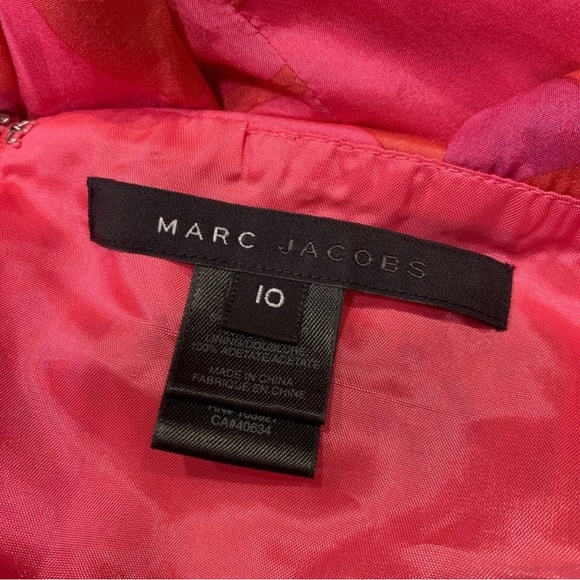 Marc Jacobs Women’s Sz 10 Tulip Bubble Dress Tie Straps Pink Y2K Vtg 100% Silk - Picture 7 of 9